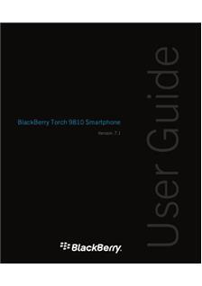 Blackberry Torch 9810 manual. Smartphone Instructions.